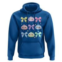 Kawaii Dumpling and Bows Aesthetic Graphic Hoodie Cute Pastel Bao Dim Sum Coquette Aesthetic