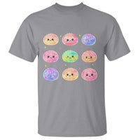 Kawaii Glitter Dumpling Face Grid Graphic T Shirt Cute Pastel Bao Emoji Expressions