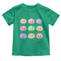 Kawaii Glitter Dumpling Face Grid Graphic Toddler T Shirt Cute Pastel Bao Emoji Expressions