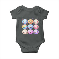 Kawaii Glitter Dumpling Bao Dim Sum Graphic Baby Onesie Cute Pastel Foodie Squishy Hearts and Flowers