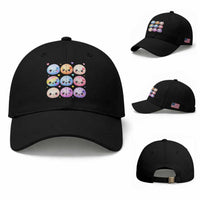 Kawaii Glitter Dumpling Bao Dim Sum Graphic Baseball Cap Cute Pastel Foodie Squishy Hearts and Flowers