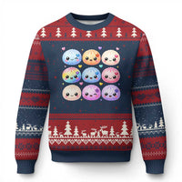 Kawaii Glitter Dumpling Bao Dim Sum Graphic Ugly Christmas Sweater Cute Pastel Foodie Squishy Hearts and Flowers