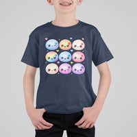 Kawaii Glitter Dumpling Bao Dim Sum Graphic T Shirt For Kid Cute Pastel Foodie Squishy Hearts and Flowers