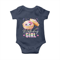 Kawaii Birthday Girl Glitter Dumpling Graphic Baby Onesie Cute Pink Bow Dim Sum Party Gift