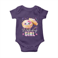 Kawaii Birthday Girl Glitter Dumpling Graphic Baby Onesie Cute Pink Bow Dim Sum Party Gift