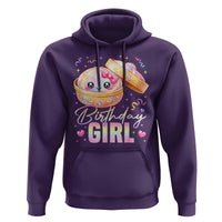 Kawaii Birthday Girl Glitter Dumpling Graphic Hoodie Cute Pink Bow Dim Sum Party Gift