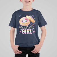 Kawaii Birthday Girl Glitter Dumpling Graphic T Shirt For Kid Cute Pink Bow Dim Sum Party Gift