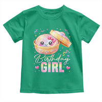 Kawaii Birthday Girl Glitter Dumpling Graphic Toddler T Shirt Cute Pink Bow Dim Sum Party Gift