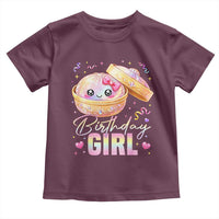 Kawaii Birthday Girl Glitter Dumpling Graphic Toddler T Shirt Cute Pink Bow Dim Sum Party Gift