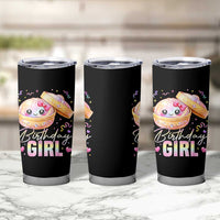 Kawaii Birthday Girl Glitter Dumpling Graphic Tumbler Cup Cute Pink Bow Dim Sum Party Gift