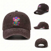 Squish Squad Kawaii Glitter Dumpling and Candy Graphic Washed Cotton Baseball Cap Cute Gummy Bear Popsicle