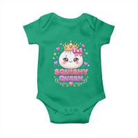 Squishy Queen Kawaii Glitter Dumpling Graphic Baby Onesie Cute Tiara Crown and Pink Bow
