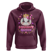 Squishy Queen Kawaii Glitter Dumpling Graphic Hoodie Cute Tiara Crown and Pink Bow