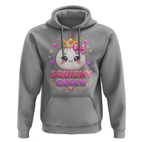 Squishy Queen Kawaii Glitter Dumpling Graphic Hoodie Cute Tiara Crown and Pink Bow