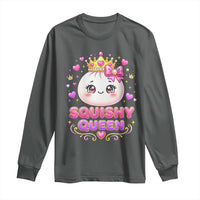 Squishy Queen Kawaii Glitter Dumpling Graphic Long Sleeve Shirt Cute Tiara Crown and Pink Bow