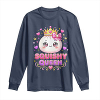 Squishy Queen Kawaii Glitter Dumpling Graphic Long Sleeve Shirt Cute Tiara Crown and Pink Bow