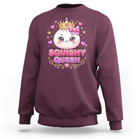 Squishy Queen Kawaii Glitter Dumpling Graphic Sweatshirt Cute Tiara Crown and Pink Bow