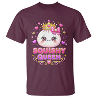 Squishy Queen Kawaii Glitter Dumpling Graphic T Shirt Cute Tiara Crown and Pink Bow