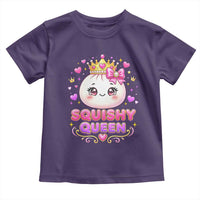 Squishy Queen Kawaii Glitter Dumpling Graphic Toddler T Shirt Cute Tiara Crown and Pink Bow