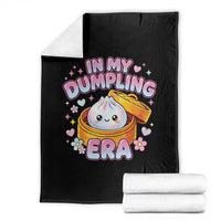 In My Dumpling Era Kawaii Pastel Graphic Throw Blanket Retro Groovy Glitter Bao Steamer Basket