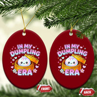 In My Dumpling Era Kawaii Pastel Graphic Ceramic Ornament Retro Groovy Glitter Bao Steamer Basket