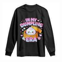 In My Dumpling Era Kawaii Pastel Graphic Long Sleeve Shirt Retro Groovy Glitter Bao Steamer Basket