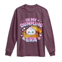 In My Dumpling Era Kawaii Pastel Graphic Long Sleeve Shirt Retro Groovy Glitter Bao Steamer Basket