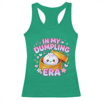 In My Dumpling Era Kawaii Pastel Graphic Racerback Tank Top Retro Groovy Glitter Bao Steamer Basket