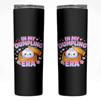 In My Dumpling Era Kawaii Pastel Graphic Skinny Tumbler Retro Groovy Glitter Bao Steamer Basket