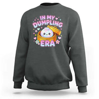 In My Dumpling Era Kawaii Pastel Graphic Sweatshirt Retro Groovy Glitter Bao Steamer Basket
