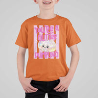 You Are A Glitter Dumpling Cute Preppy Pastel Graphic T Shirt For Kid Kawaii Pastel Pink Striped Food Quote