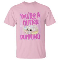 You Are A Glitter Dumpling Cute Preppy Pastel Graphic T Shirt Kawaii Pastel Pink Striped Food Quote