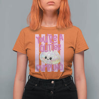 You Are A Glitter Dumpling Cute Preppy Pastel Graphic T Shirt For Women Kawaii Pastel Pink Striped Food Quote