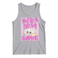 You Are A Glitter Dumpling Cute Preppy Pastel Graphic Tank Top Kawaii Pastel Pink Striped Food Quote