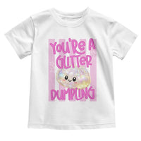 You Are A Glitter Dumpling Cute Preppy Pastel Graphic Toddler T Shirt Kawaii Pastel Pink Striped Food Quote