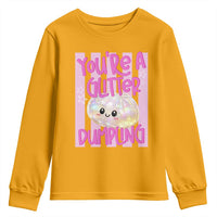 You Are A Glitter Dumpling Cute Preppy Pastel Graphic Youth Sweatshirt Kawaii Pastel Pink Striped Food Quote