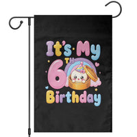 Its My 6th Birthday Kawaii Glitter Dumpling Graphic Garden Flag Cute 6 Years Old Rainbow Bday Girl Party