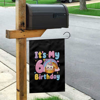 Its My 6th Birthday Kawaii Glitter Dumpling Graphic Garden Flag Cute 6 Years Old Rainbow Bday Girl Party