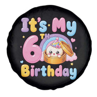 Its My 6th Birthday Kawaii Glitter Dumpling Graphic Spare Tire Cover Cute 6 Years Old Rainbow Bday Girl Party