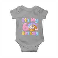 Its My 6th Birthday Kawaii Glitter Dumpling Graphic Baby Onesie Cute 6 Years Old Rainbow Bday Girl Party