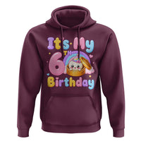 Its My 6th Birthday Kawaii Glitter Dumpling Graphic Hoodie Cute 6 Years Old Rainbow Bday Girl Party