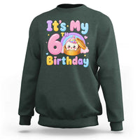 Its My 6th Birthday Kawaii Glitter Dumpling Graphic Sweatshirt Cute 6 Years Old Rainbow Bday Girl Party