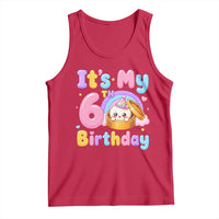 Its My 6th Birthday Kawaii Glitter Dumpling Graphic Tank Top Cute 6 Years Old Rainbow Bday Girl Party