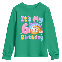 Its My 6th Birthday Kawaii Glitter Dumpling Graphic Youth Sweatshirt Cute 6 Years Old Rainbow Bday Girl Party