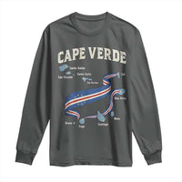 Cape Verde Islands Map National Flag Long Sleeve Shirt Cabo Verde Archipelago Geography Pride
