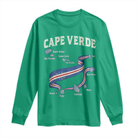 Cape Verde Islands Map National Flag Long Sleeve Shirt Cabo Verde Archipelago Geography Pride