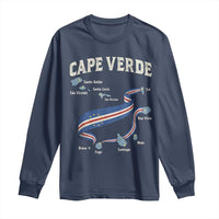 Cape Verde Islands Map National Flag Long Sleeve Shirt Cabo Verde Archipelago Geography Pride