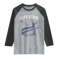 Cape Verde Islands Map National Flag Raglan Shirt Cabo Verde Archipelago Geography Pride
