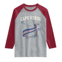 Cape Verde Islands Map National Flag Raglan Shirt Cabo Verde Archipelago Geography Pride