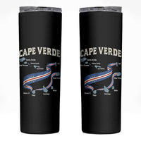 Cape Verde Islands Map National Flag Skinny Tumbler Cabo Verde Archipelago Geography Pride